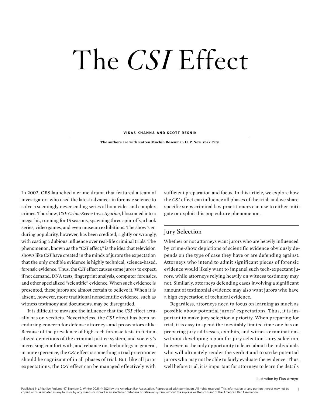 The CSI Effect