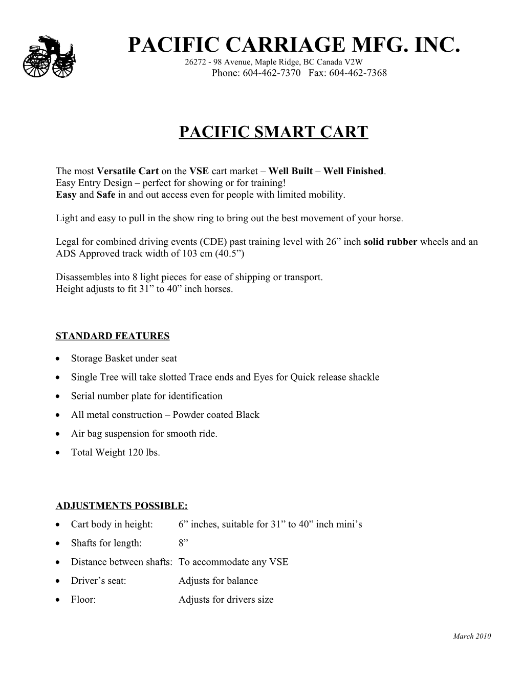 Pacific Carriage Mfg