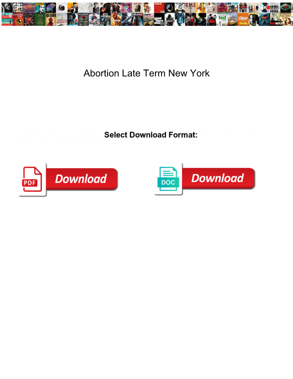 Abortion Late Term New York