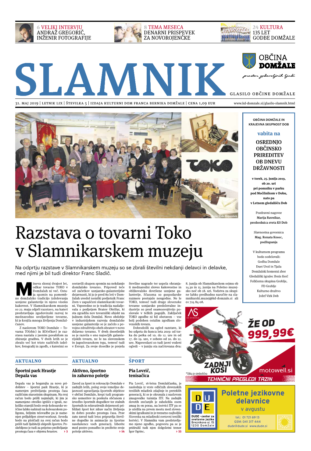 Glasilo Slamnik Maj 2019