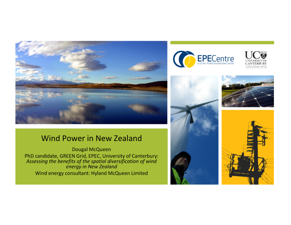 Wind Power in New Zealand