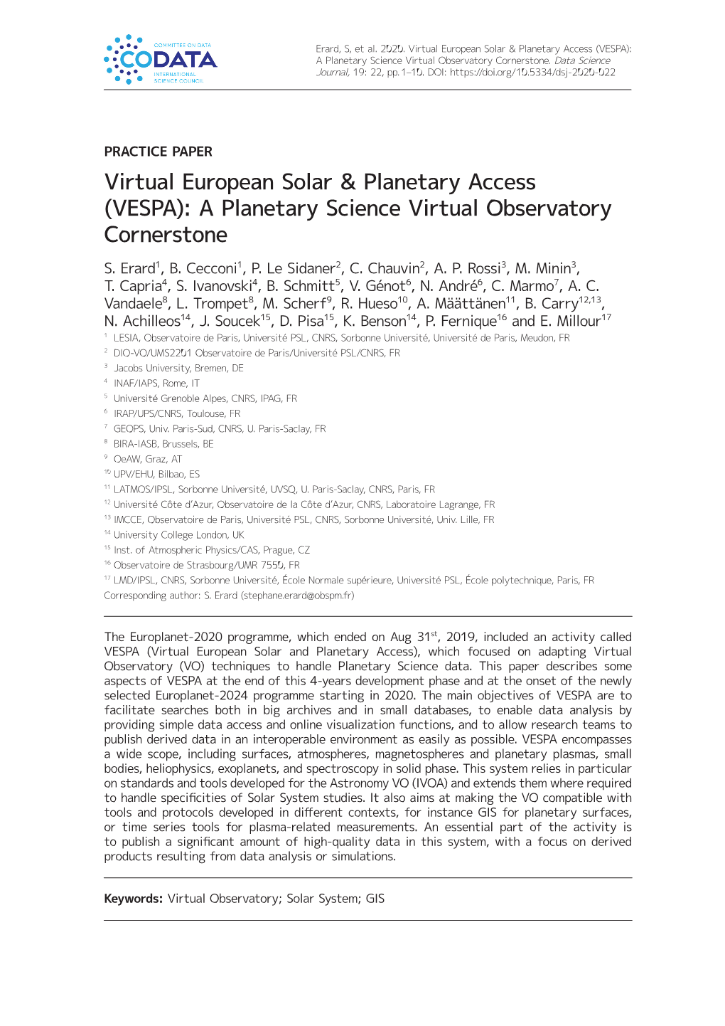 A Planetary Science Virtual Observatory Cornerstone