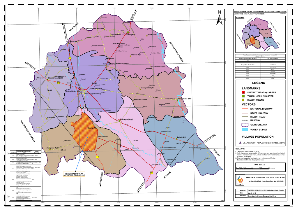 Updated Map of Bulandshahr District