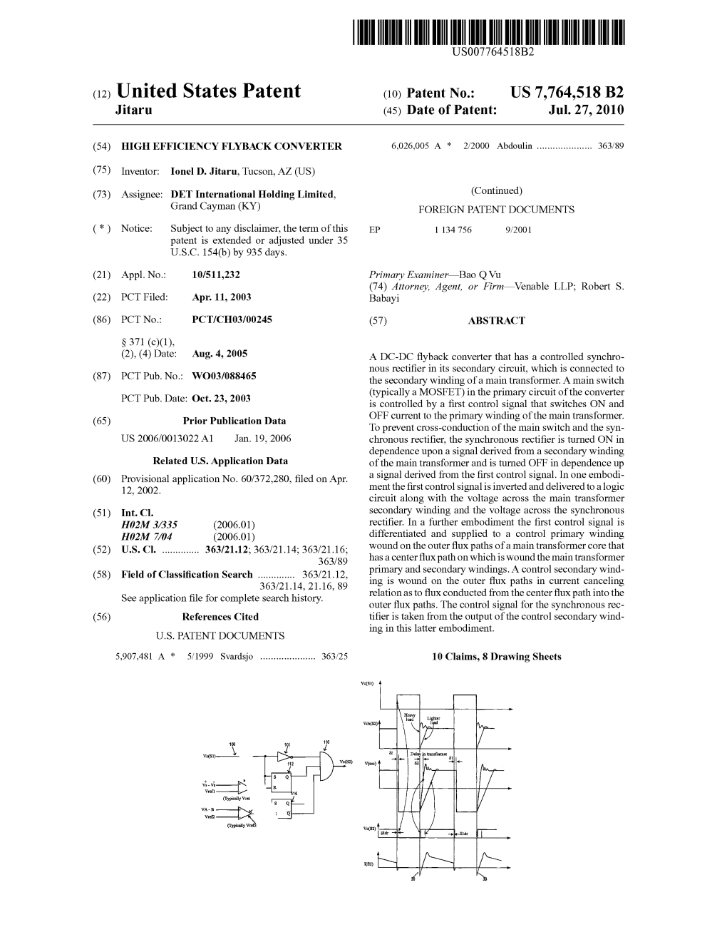 (12) United States Patent (10) Patent No.: US 7,764,518 B2 Jitaru (45) Date of Patent: Jul