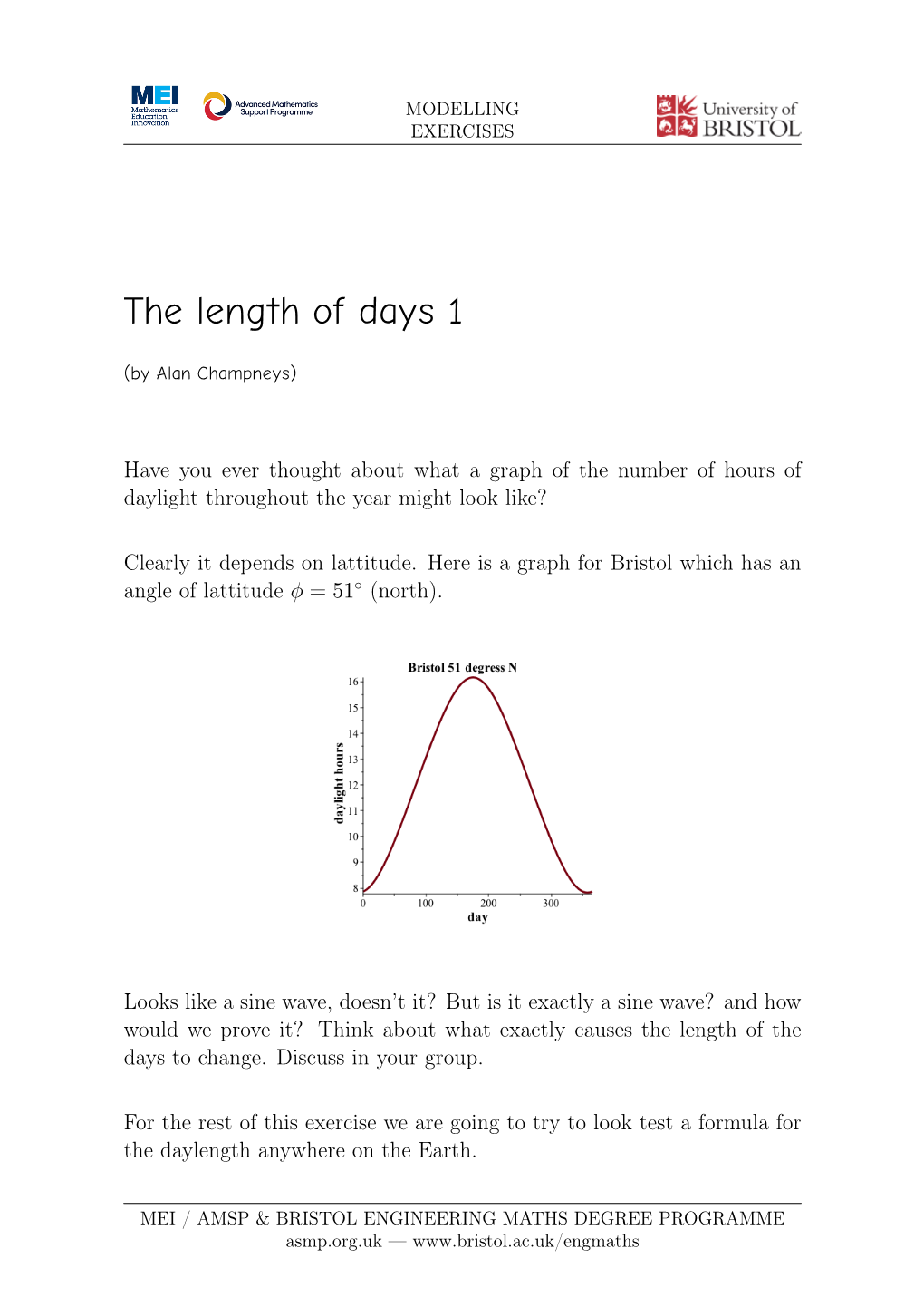 The Length of Days 1