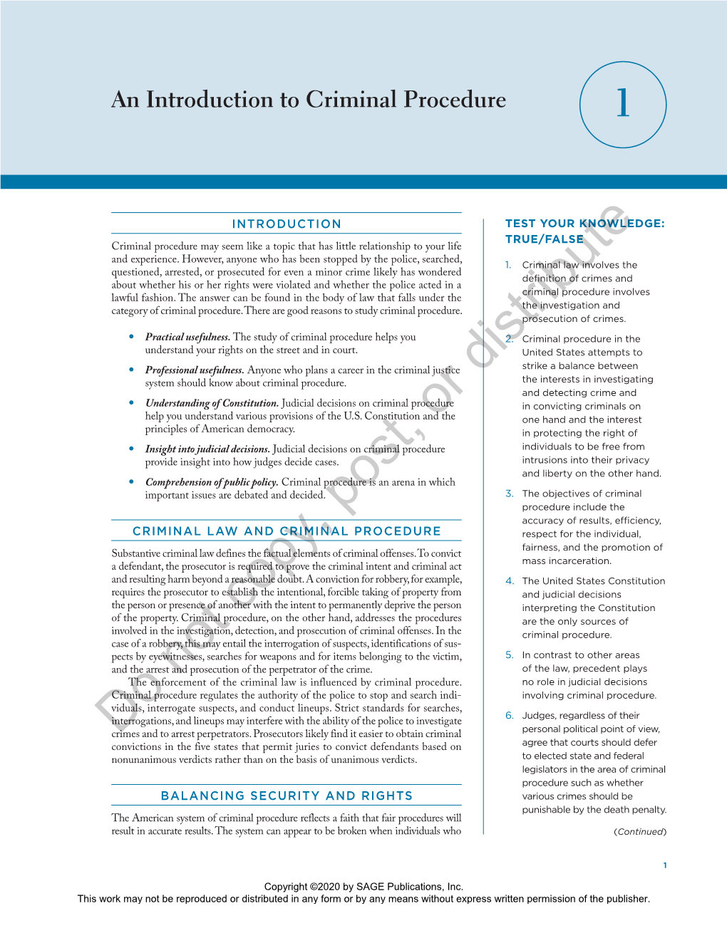 CHAPTER 1 an Introduction to Criminal Procedure 3