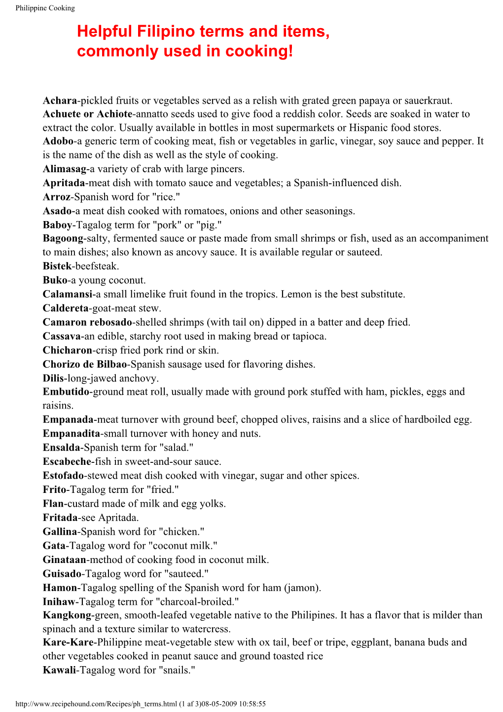 Helpful Filipino Terms and Items, Commonly Used in Cooking!