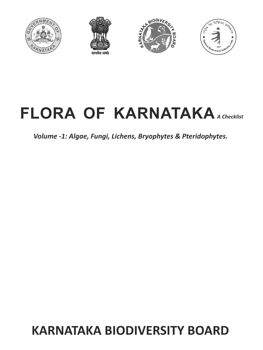 FLORA of KARNATAKA a Checklist