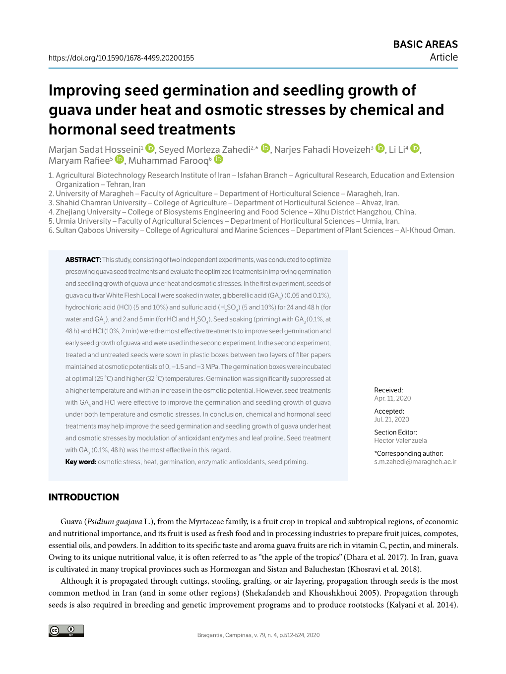 Improving Seed Germination and Seedling Growth of Guava Under