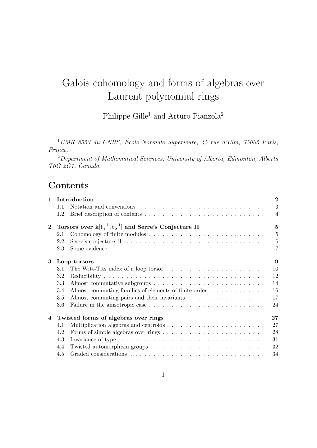 Galois Cohomology and Forms of Algebras Over Laurent Polynomial Rings