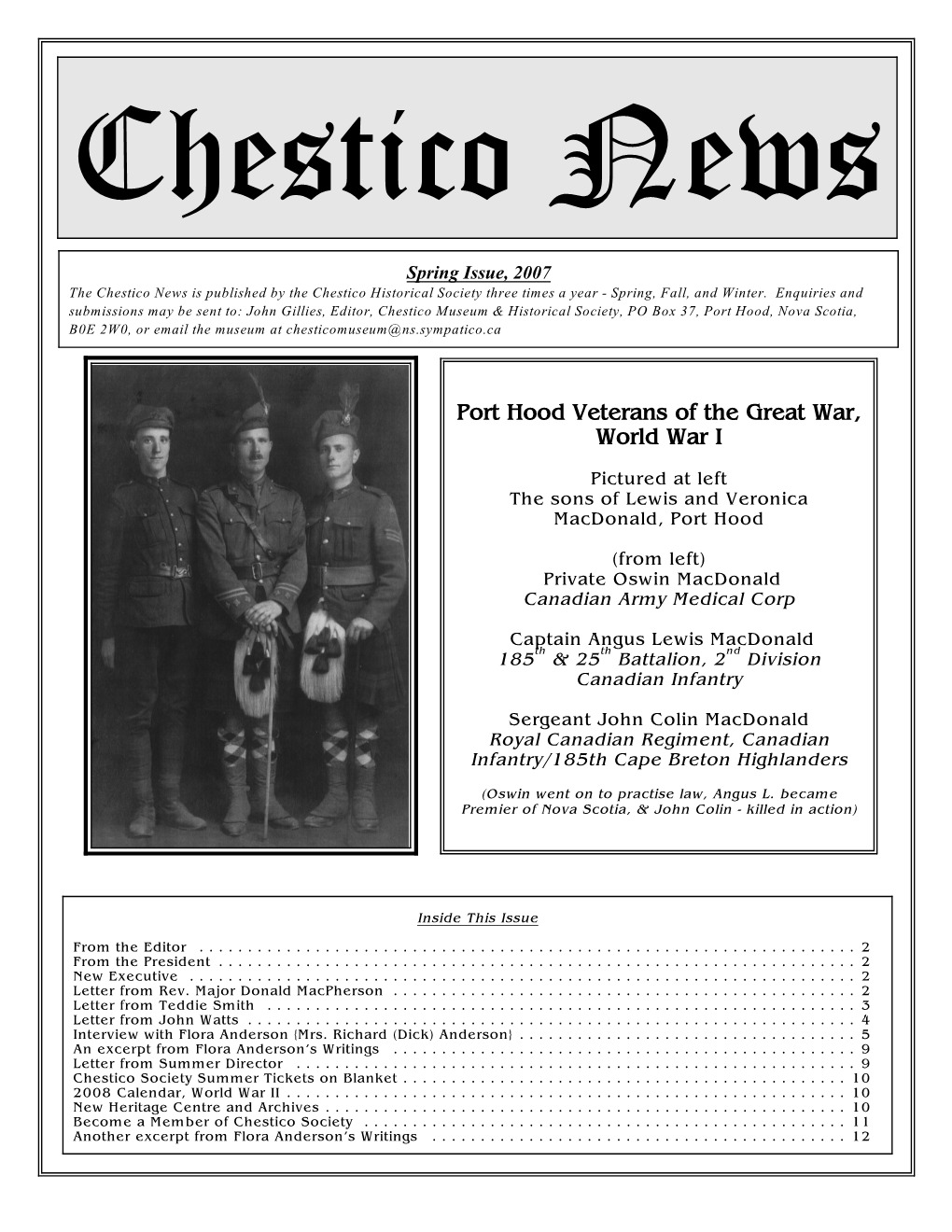 Spring 2007 Issue
