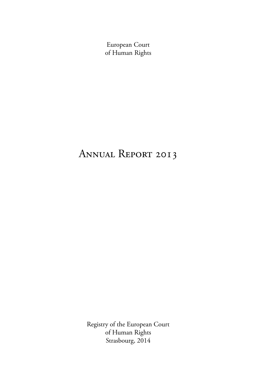 Annual Report 2013