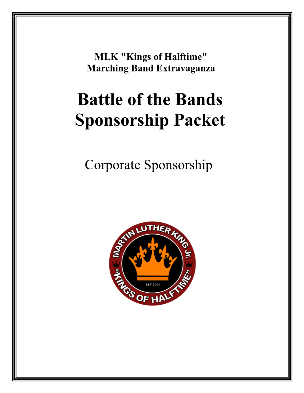 Battle of the Bands Sponsorship Packet