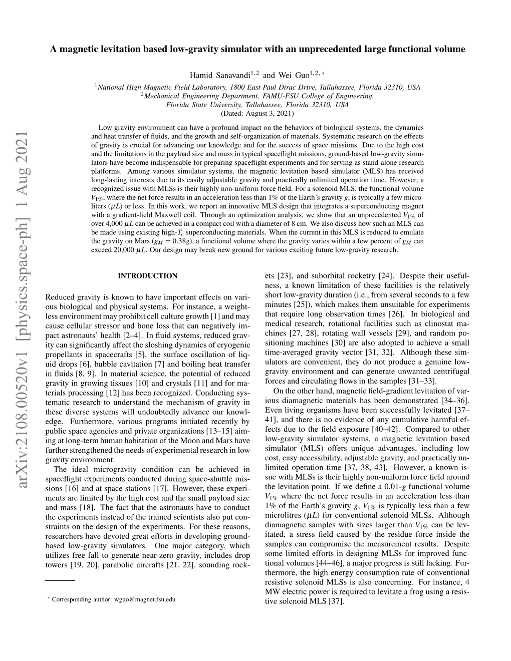 A Magnetic Levitation Based Low-Gravity Simulator with An