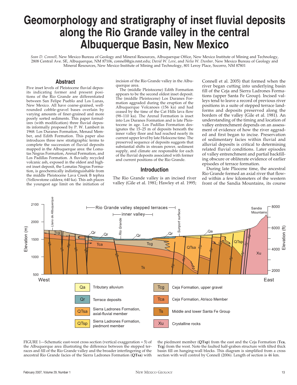 Geomorphology and Stratigraphy of Inset Fluvial Deposits Along the Rio Grande Valley in the Central Albuquerque Basin, New Mexico