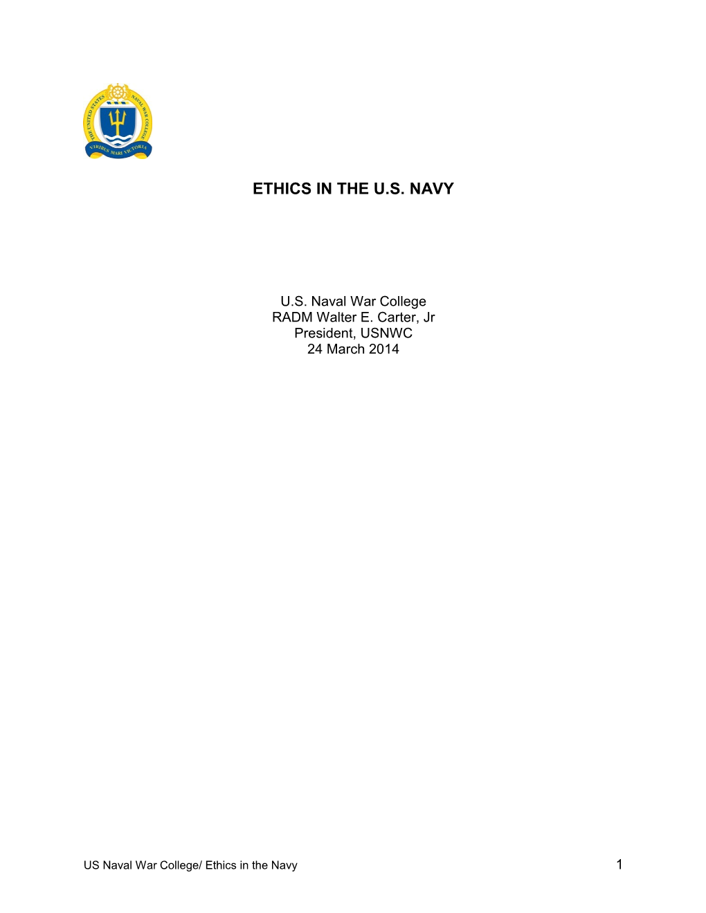 Ethics in the U.S. Navy - DocsLib