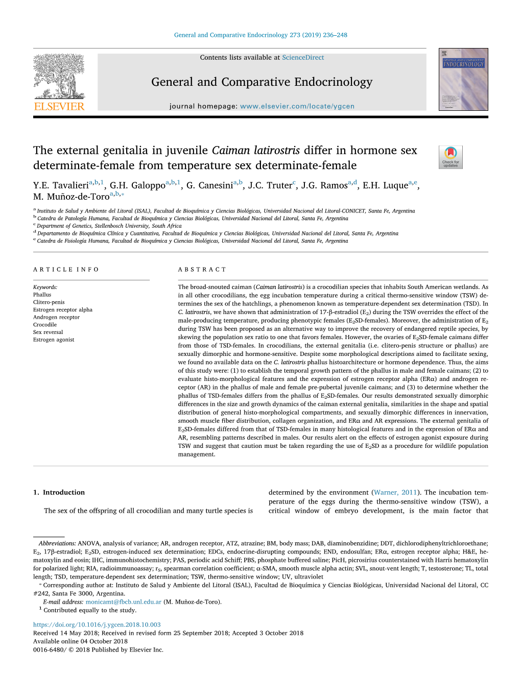 General and Comparative Endocrinology 273 (2019) 236–248