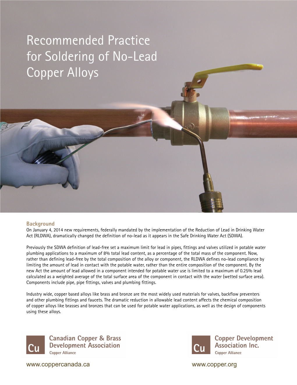 Recommended Practice for Soldering of No-Lead Copper Alloys