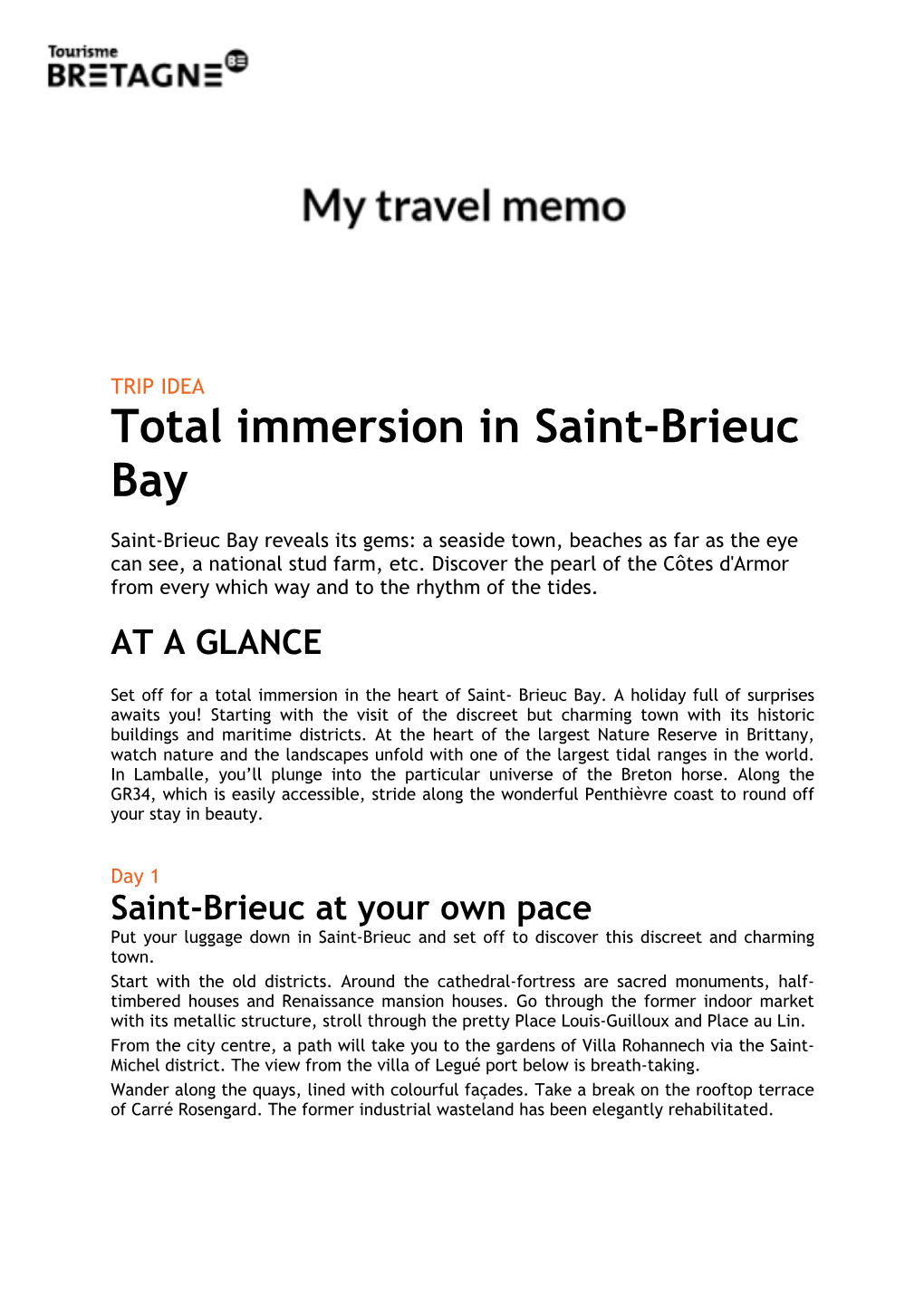 Total Immersion in Saint-Brieuc Bay