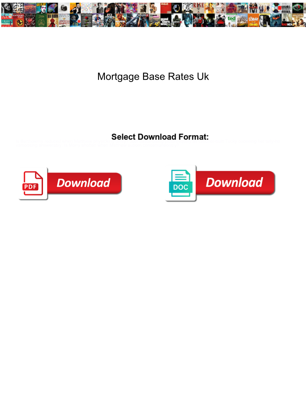 Mortgage Base Rates Uk