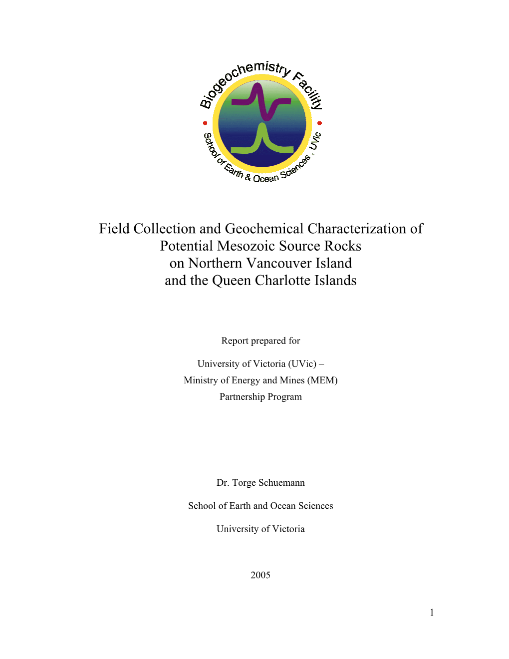 Field Collection and Geochemical Characterization of Potential Mesozoic Source Rocks on Northern Vancouver Island and the Queen Charlotte Islands