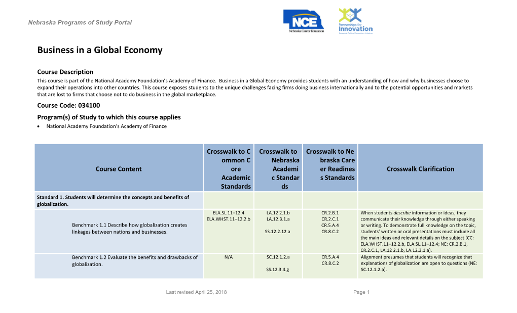 Business in a Global Economy