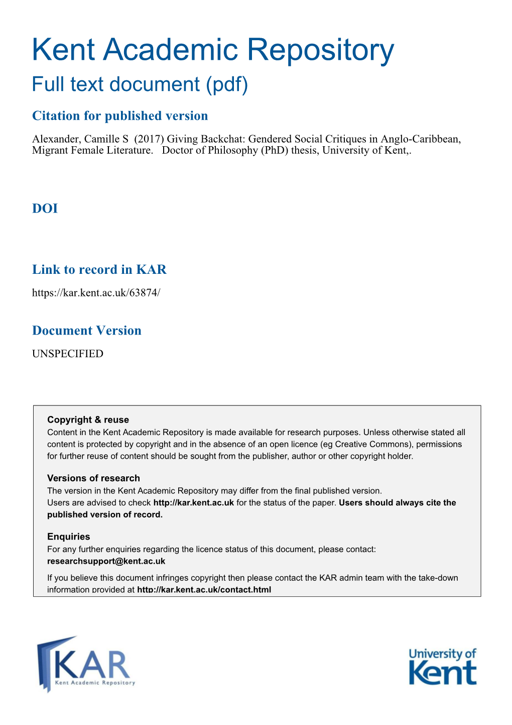 Kent Academic Repository Full Text Document (Pdf)