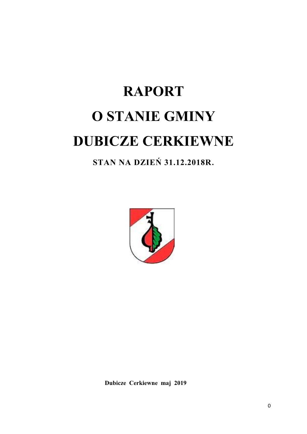 Raport O Stanie Gminy Dubicze Cerkiewne