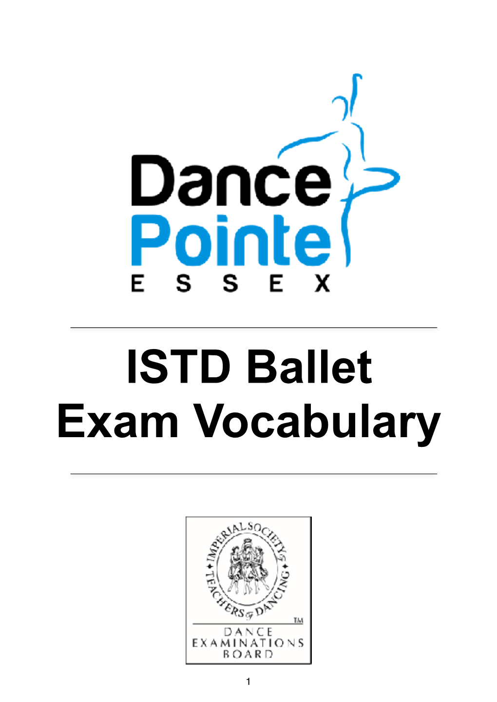 ISTD Ballet Exam Vocabulary