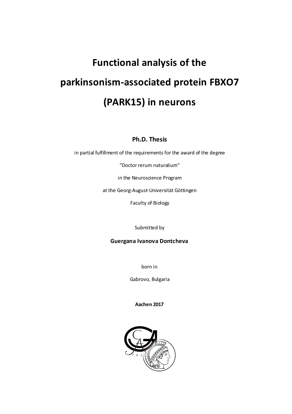 PARK15) in Neurons