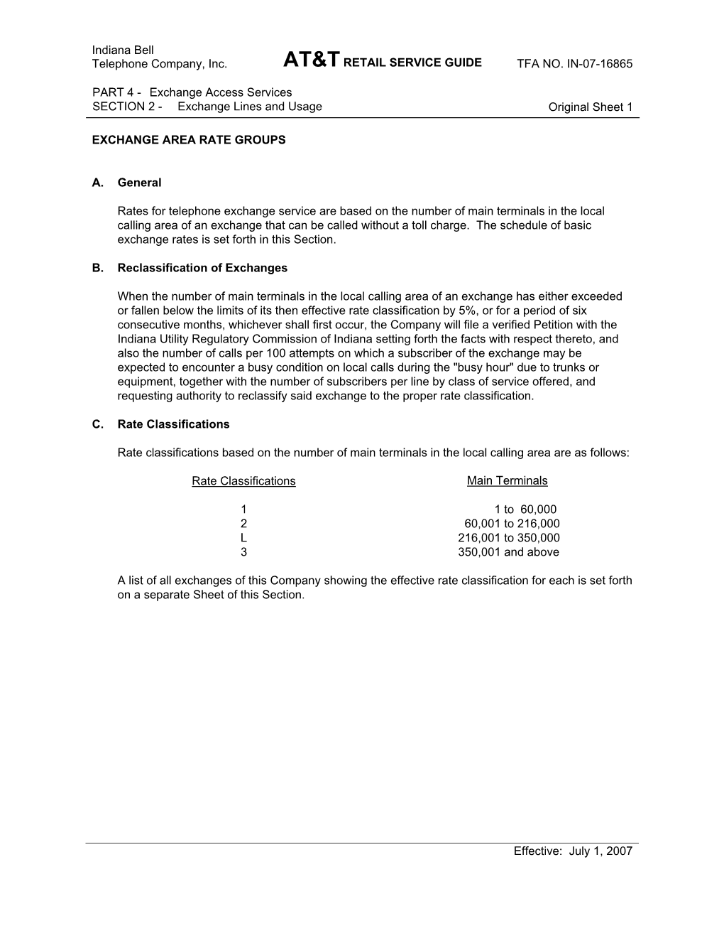 SECTION 2 - Exchange Lines and Usage Original Sheet 1