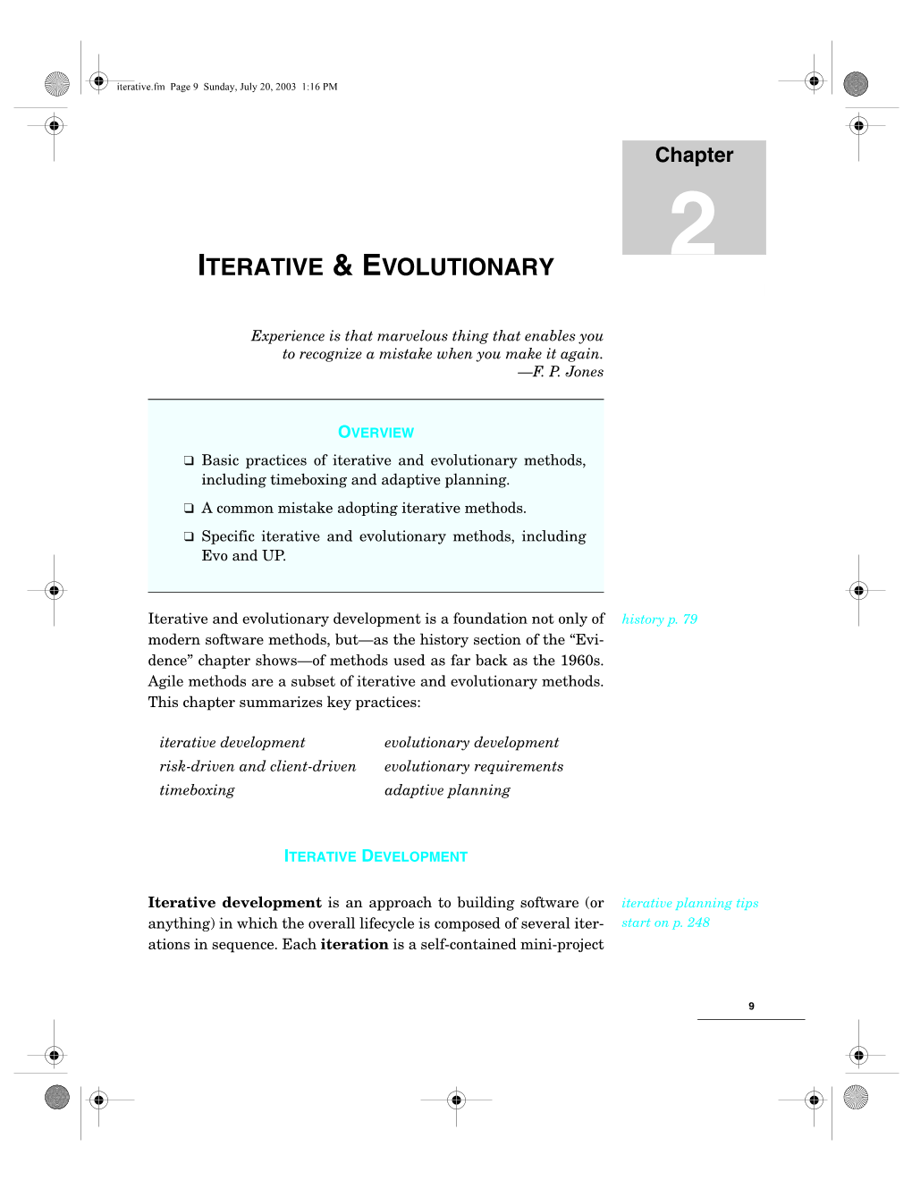 Iterative & Evolutionary