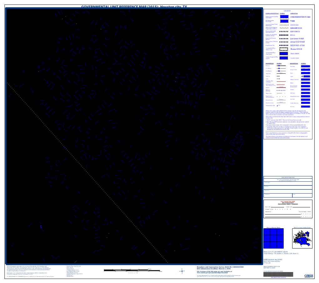 GOVERNMENTAL UNIT REFERENCE MAP (2015): Houston City, TX 95.098326W