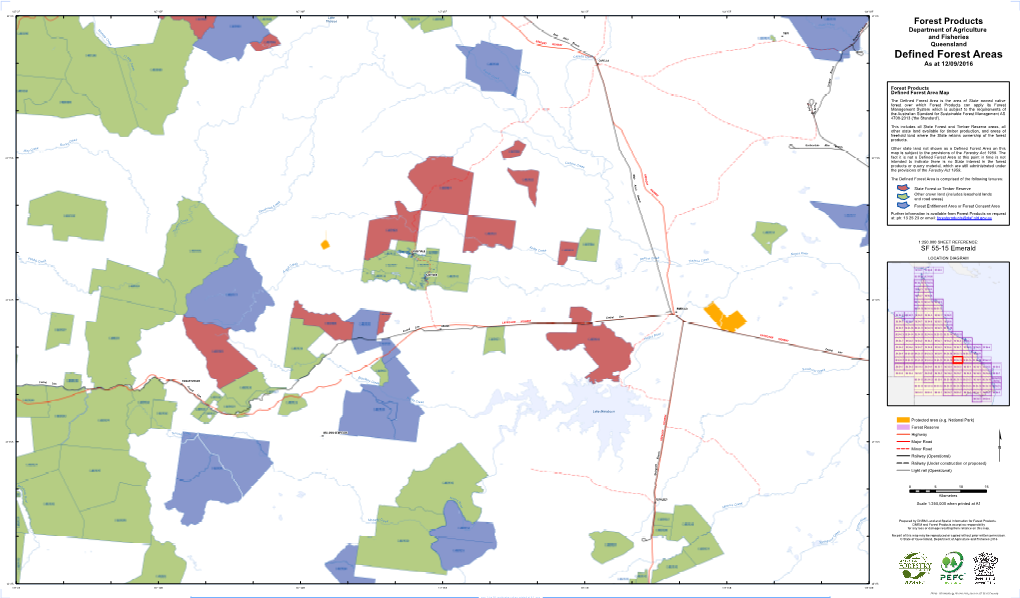 Defined Forest Area Map SF 55-15 Emerald As at 19 September 2016