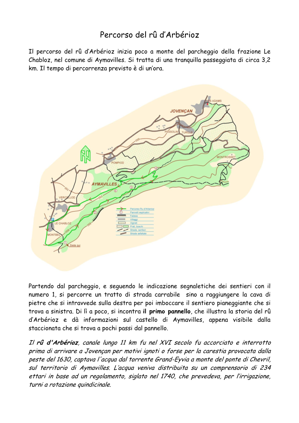 Partenza Dal Parcheggio Della Frazione Le Chabloz Nel Comune Di