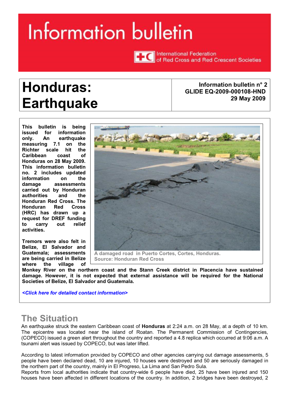 Information Bulletin Earthquake No 2 Jeg 2