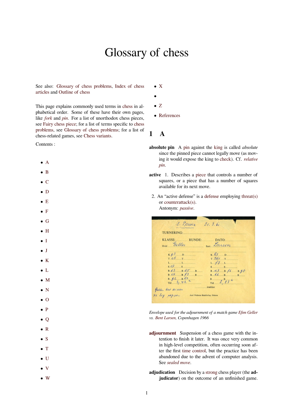 Glossary of Chess