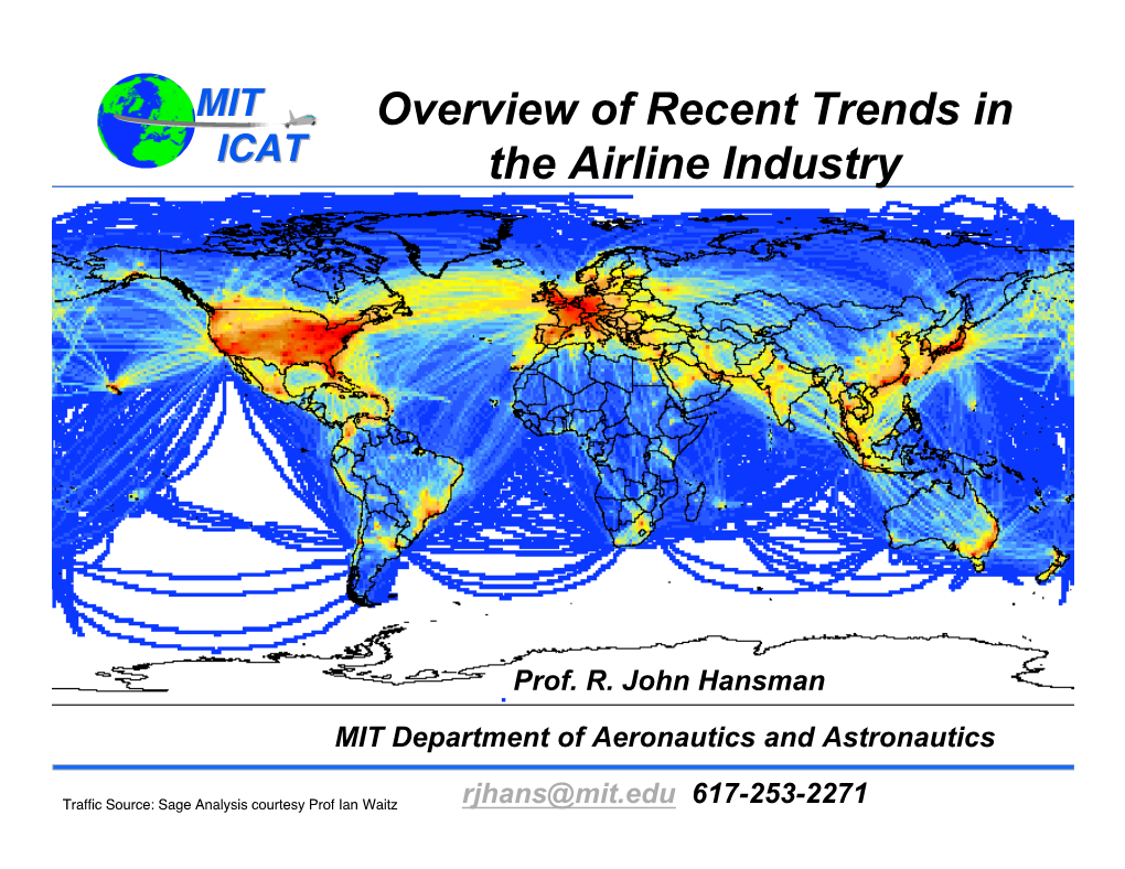 Overview of Recent Trends in the Airline Industry