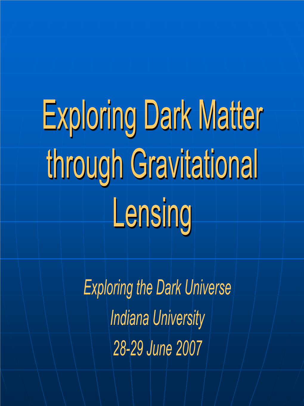 Exploring Dark Matter Through Gravitational Lensing