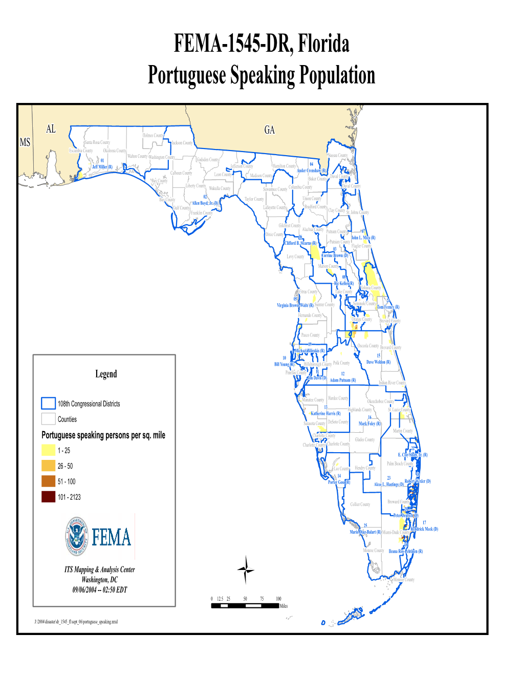 FEMA-1545-DR, Florida Portuguese Speaking Population