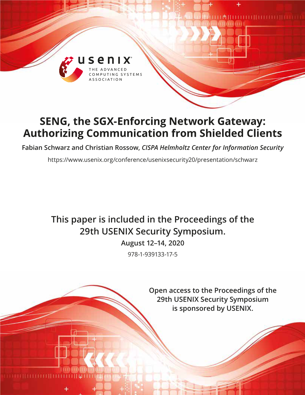 SENG, the SGX-Enforcing Network Gateway