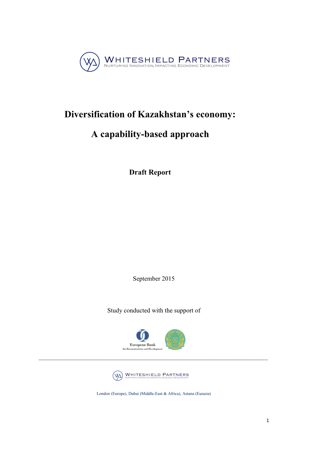 Kazakhstan Capabilities at the Regional Level