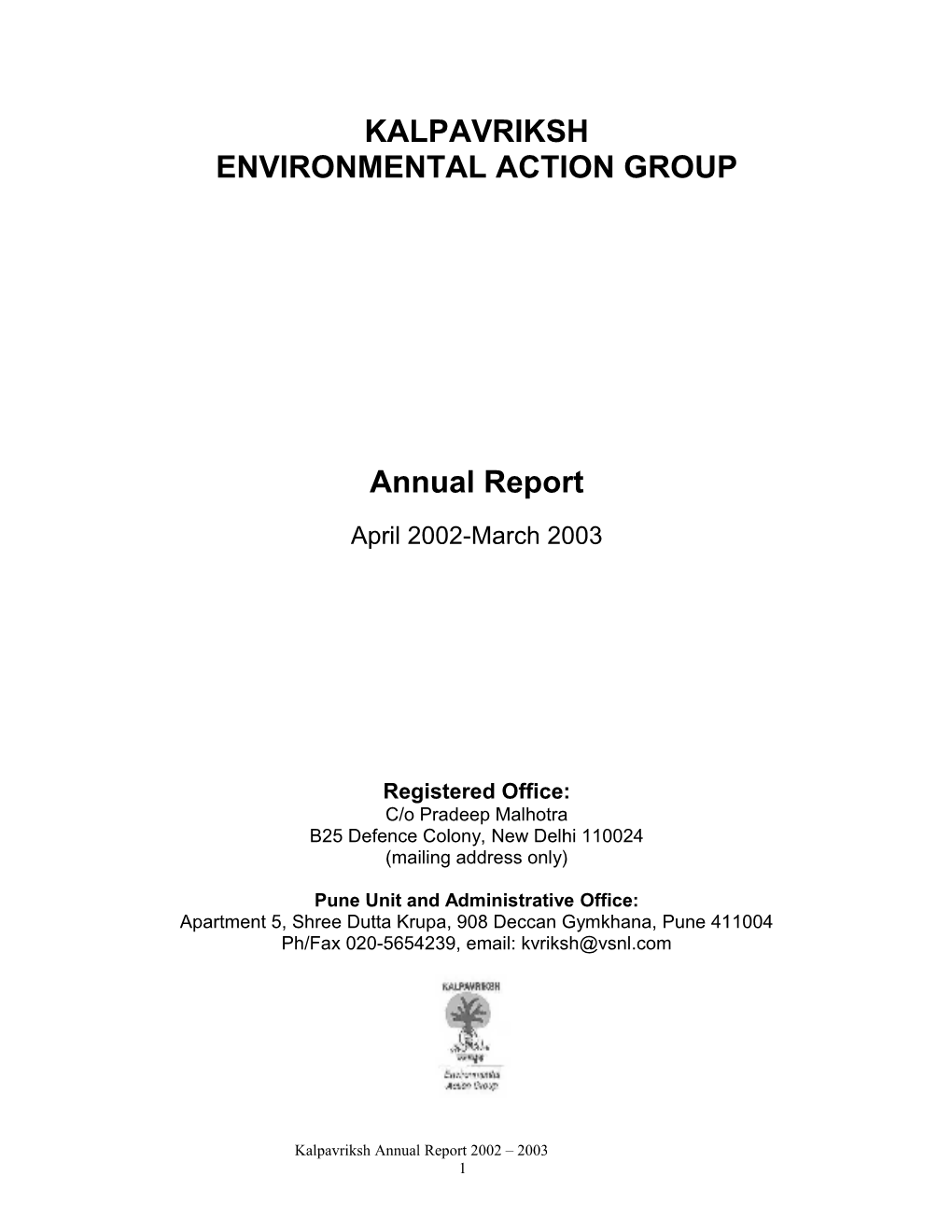 Annual Report 2002-2003