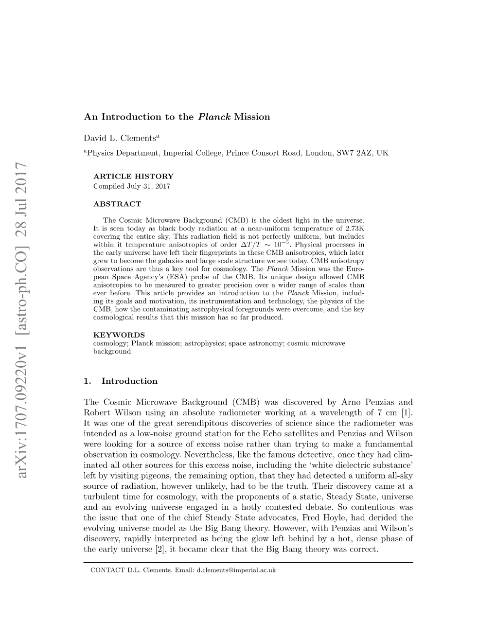 Arxiv:1707.09220V1 [Astro-Ph.CO] 28 Jul 2017