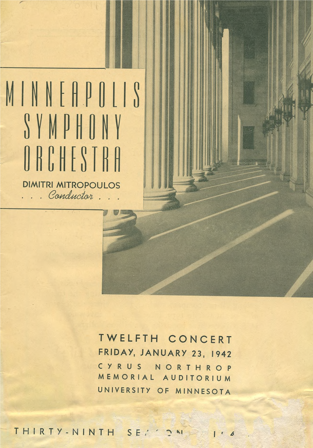Twelfth Concert Friday, January 23, 1942