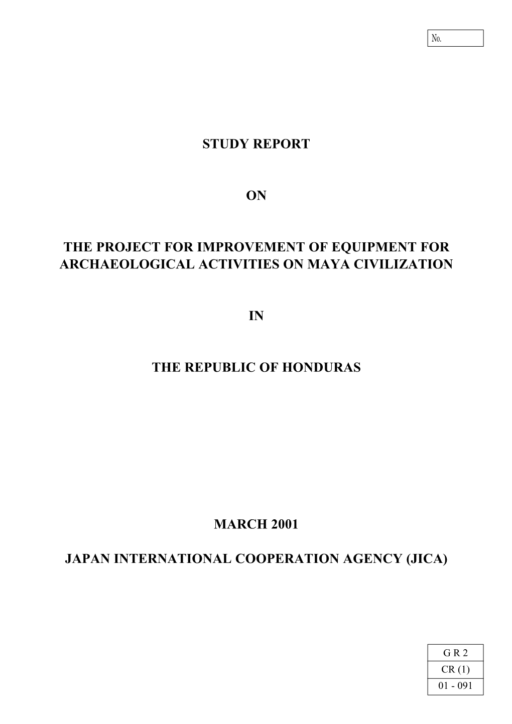 March 2001 Japan International Cooperation