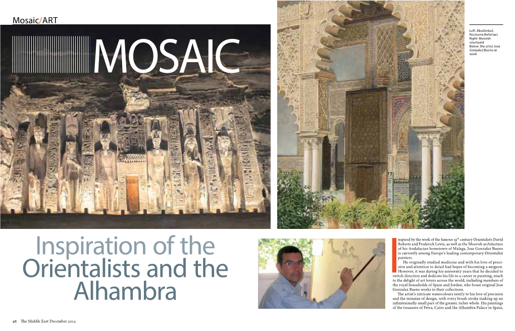 Inspiration of the Orientalists and the Alhambra