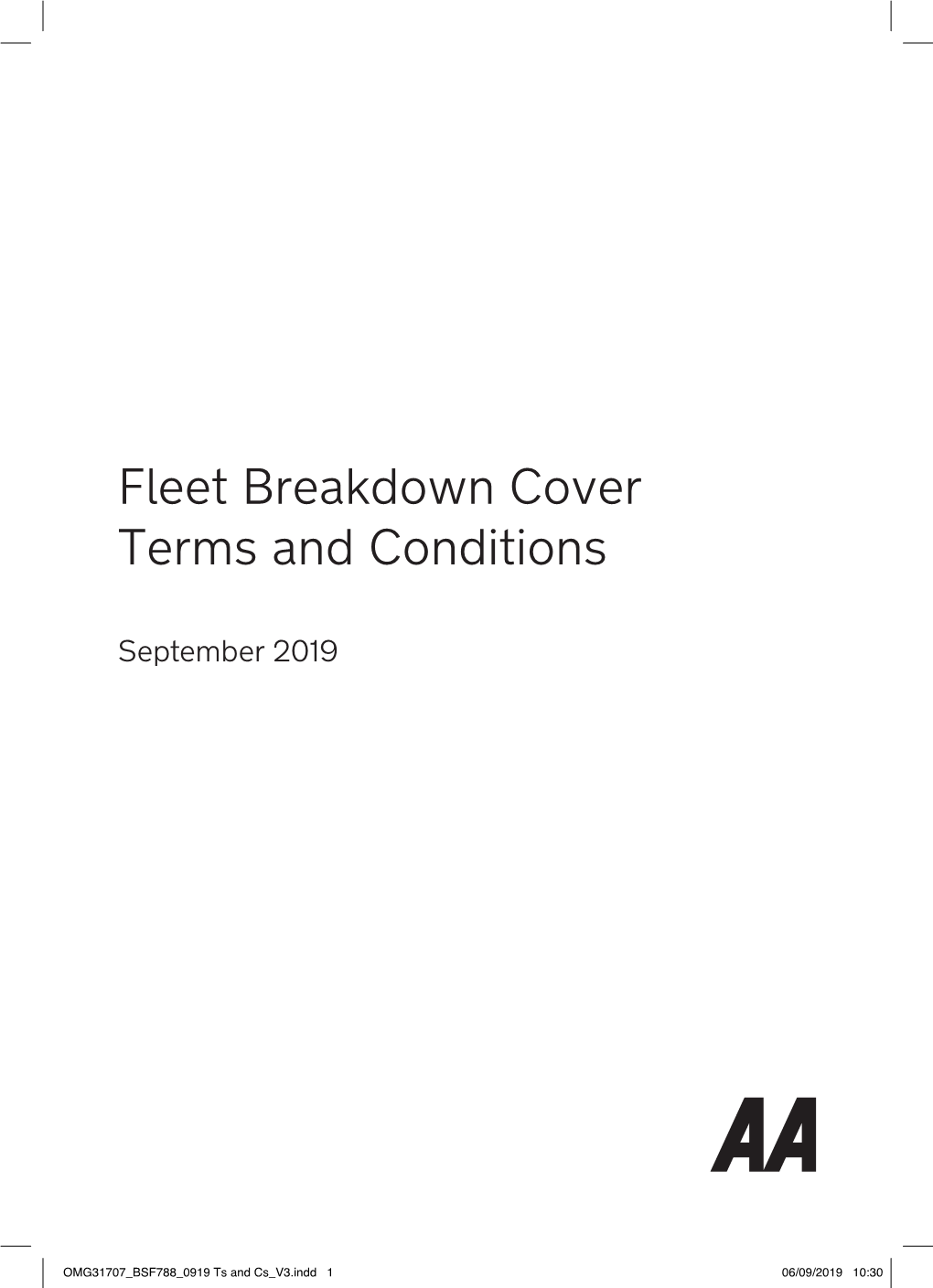 Fleet Breakdown Cover Terms and Conditions