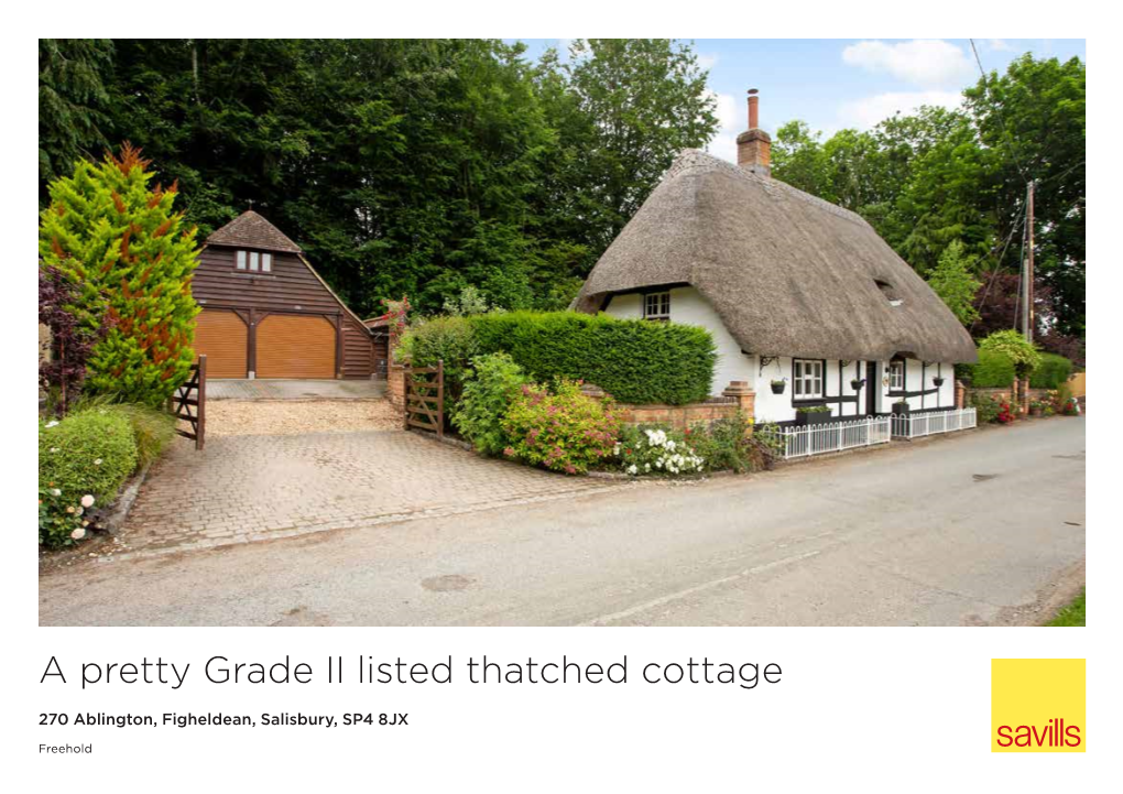 A Pretty Grade II Listed Thatched Cottage