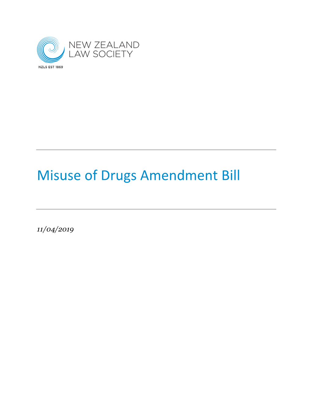 Misuse of Drugs Amendment Bill